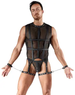 Svenjoyment Bondage Series Net Set L - Adjustable Harness & Cuffs
