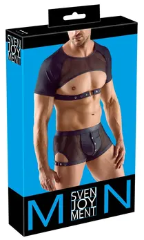 Svenjoyment Crop Top XL Matte Look with Mesh Panel and Adjustable Strap