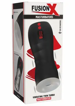 HIDDEN DESIRE Fusion X Vibrating Twin Turbo Intimate Machine, Black, USB-C