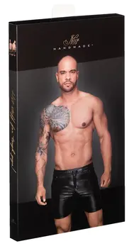 Noir Handmade Powerwetlook Men's Shorts M - Stretch Fit & Pockets