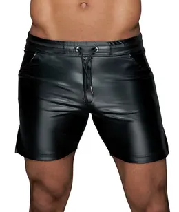 Noir Handmade Powerwetlook Men's Shorts M - Stretch Fit & Pockets