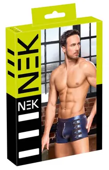 NEK Metallic Blue Pants XL with Zipper and Studded Side Straps