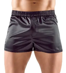 Svenjoyment Satin Black Men's Boxers 2XL - Comfortable Relaxed Fit
