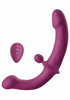 She.E.O Dual-Sided G-Spot Couples Vibrator Remote Silicone Pink