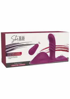 She.E.O Triple Motor Vibrating Grinder Intimate Machine, Remote, Purple
