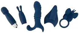 Magic Shiver Multi-Function Set with 5 Silicone Attachments, Black