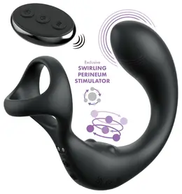 Anal Fantasy Elite Ass-Gasm Taint-Alizer Black Intimate System 14cm