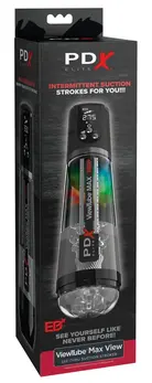 PDX Elite ViewTube MAX Black - Automated Intimate Device with LED Display