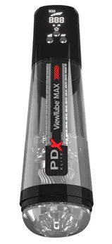 PDX Elite ViewTube MAX Black - Automated Intimate Device with LED Display