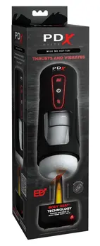 PDX Elite Milk Me Hotter Intimate Device Black Warming & Vibration 26.7cm