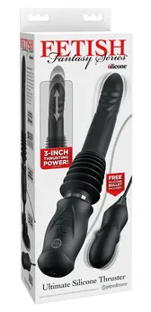 Fetish Fantasy Series Ultimate Silicone Thruster, 36.8 cm, Suction Cup, Black