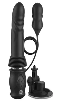 Fetish Fantasy Series Ultimate Silicone Thruster, 36.8 cm, Suction Cup, Black