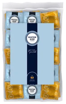 Mister Size 53mm Ultra-Thin Vegan Latex Condoms 100-Pack