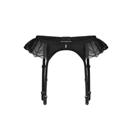 Obsessive Stelisa Black Garter Belt L/XL - Adjustable, Elegant Design