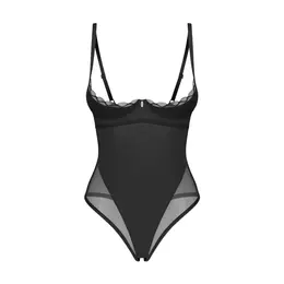 Obsessive Stelisa Black Teddy S/M - Sheer Design & Underwired Support