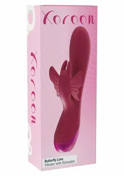 Unlimited Love Butterfly Love Vibrator Silicone Dual Action Pink