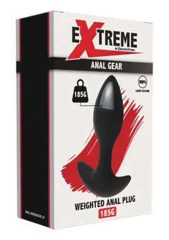 Hidden Desire Extreme Weighted Anal Plug 185g Silicone Black