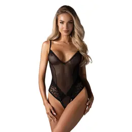 Obsessive Blomentis Black Open Design Teddy XL/2XL Adjustable Lace