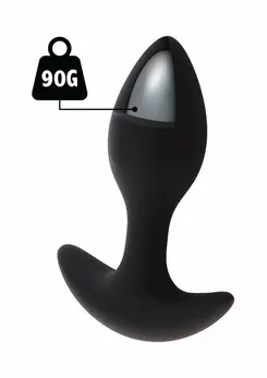 Hidden Desire Extreme Weighted Anal Plug 90g Silicone Black