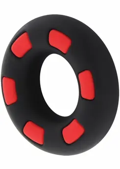 Super Stud C-Ring Liquid Silicone Textured Comfort Black