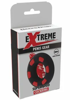 Super Stud C-Ring Liquid Silicone Textured Comfort Black
