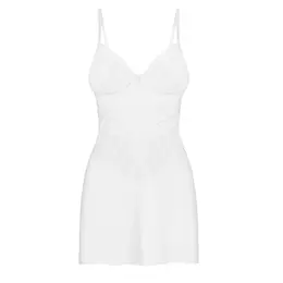 Obsessive Alissium Chemise & Thong White Set XS/S - Elegant Minimalism