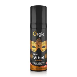 Orgie Dual Vibe Intimate Gel Sex On The Beach Flavor, Kissable, 15ml