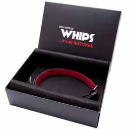 WHIPS Leather Collar Black - Adjustable, Premium Craftsmanship, 2 cm