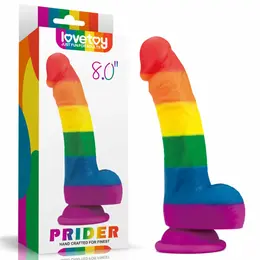 Lovetoy Prider Silicone Rainbow Model 20.5 cm with Suction Base