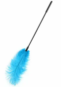 HIDDEN DESIRE Double Feather Tickler Black - Dual Natural Feather Wand