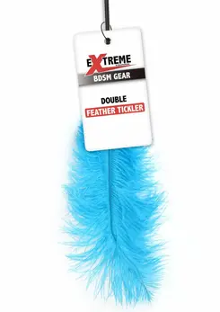 HIDDEN DESIRE Double Feather Tickler Black - Dual Natural Feather Wand
