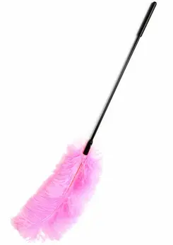 HIDDEN DESIRE Double Feather Tickler Black - Dual Natural Feather Wand