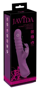 Javida 2 Function Rabbit Intimate Device - Thrusting & Vibrating, Pink