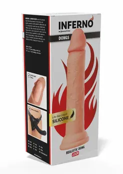INFERNO by HIDDEN DESIRE Liquid Silicone Dong 23cm Suction Base