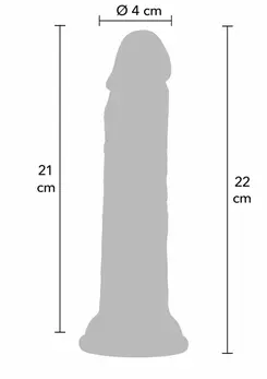 HIDDEN DESIRE INFERNO Liquid Silicone Dong 23 cm with Suction Base