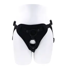 Sportsheets Dual Desires Adjustable Strap-On Harness Black