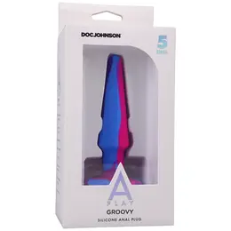 A-Play Groovy Silicone Anal Plug 12 cm Multicolor - Flexible Tapered Model