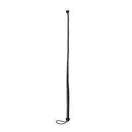 EasyToys PU Leather Whip Black 122cm with Knot Handle Detail