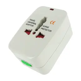 XR Brands Travel Universal Adapter 4-in-1 Worldwide Plug White ABS
