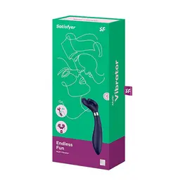 Satisfyer Endless Fun Partner Rotating Multi-Use Silicone Device Black