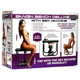 Deluxe Bangin' Bench регулируема пейка със секс машина, черна