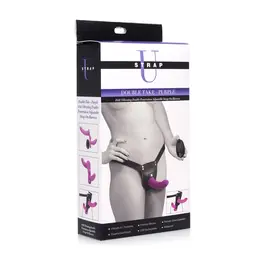 Sportsheets Double Take Vibrating Strap-On Harness Set Remote Black