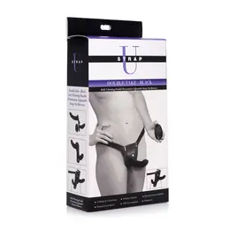 Sportsheets Double Take Adjustable Harness Set with Dual Motors, Black
