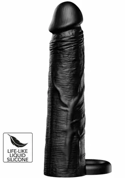 INFERNO by HIDDEN DESIRE Liquid Silicone Extension Sleeve 20 cm with Ring
