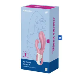 Satisfyer Air Pump Bunny 2 Light Red Intimate Air System Toy
