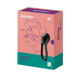 Satisfyer Majestic Duo Black - Double Vibrating Silicone Band, Waterproof