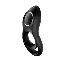 Satisfyer Legendary Duo Black - Vibrating Intimate Ring, 12 Modes, Silicone