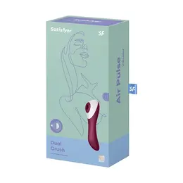 Satisfyer Dual Crush Air Pulse Vibrator - Double Motor, Waterproof, Pink