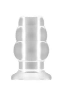 Shots No.50 Hollow Tunnel Anal Plug Medium 102mm Black Silicone