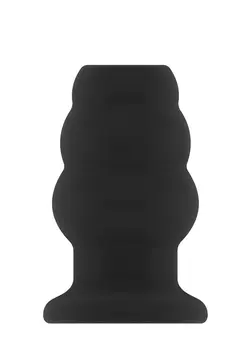 Ouch! No.50 Medium Hollow Tunnel Plug - Silicone, 102mm, Black